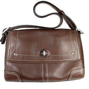 Handrcafted Brown Coach Hand Bag Purse